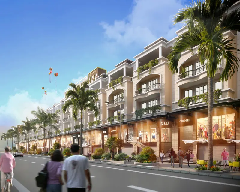 Phối cảnh trục phố thương mại