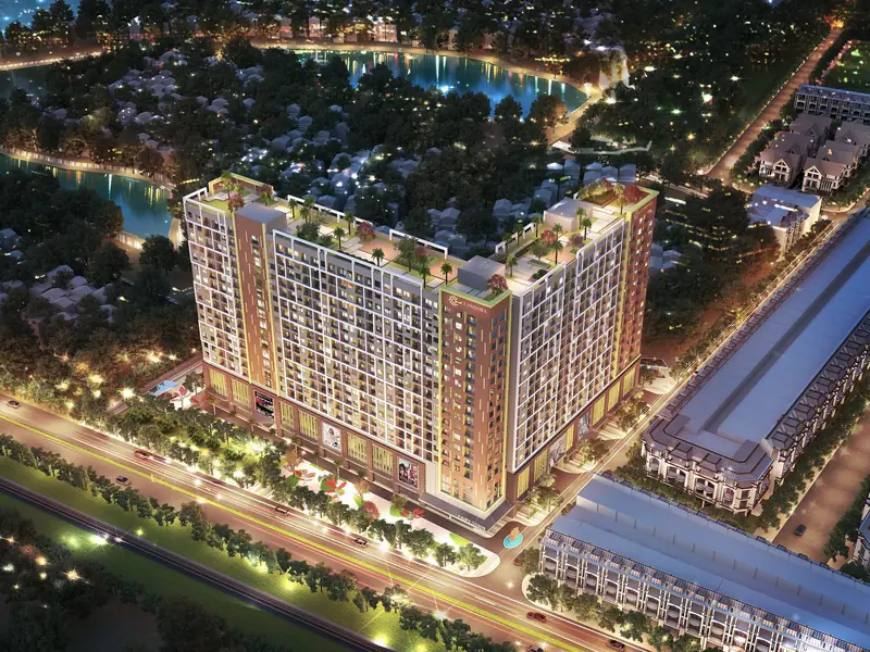 Phối cảnh đêm toàn khu Fairy Town