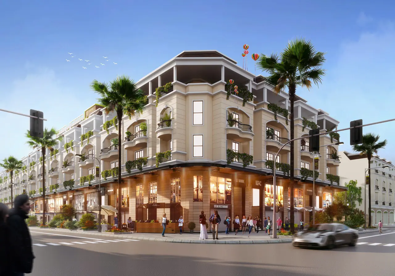 Phối cảnh nhà phố góc tại Fairy Town